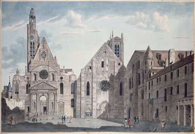 Facades of the Churches of St. Genevieve and St. Etienne du Mont, Paris, c.1800 by Angelo Garbizza